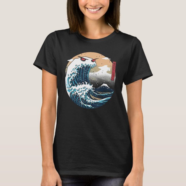 Camiseta Great Wave Off Kanagawa Cookiegawa Japanese Aesthe (Frente)