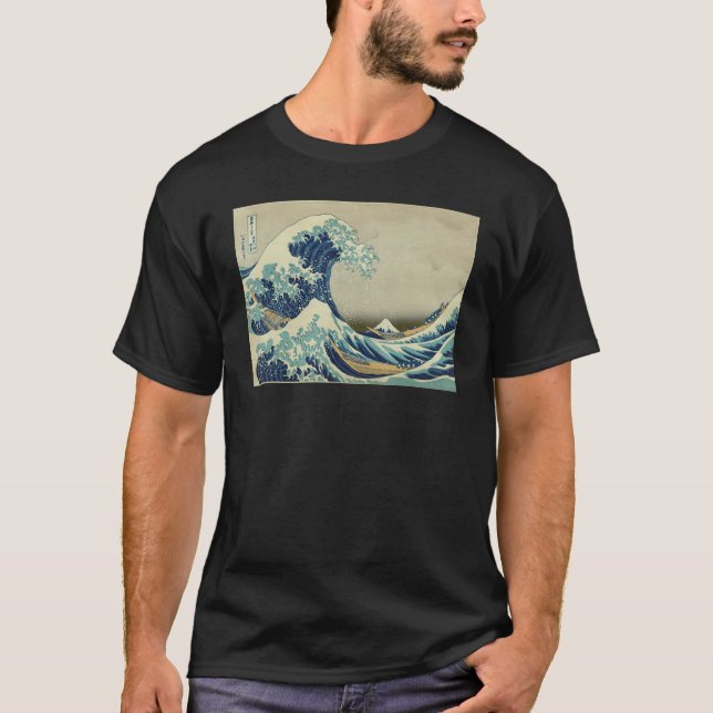 Camiseta Great Wave Off Kanagawa Japanese Aesthetic Ukiyo e (Frente)