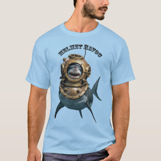 Camiseta Great White Shark Inside of a Diving Helmet URM