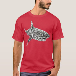 Camiseta Great White Shark Motif Sharks293 