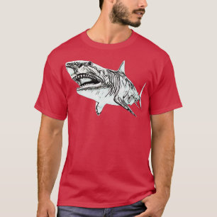 Camiseta Great White Shark Motif Sharks309 