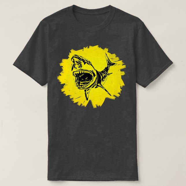 Camiseta Great White Shark Motif Sharks319  (Frente do Design)