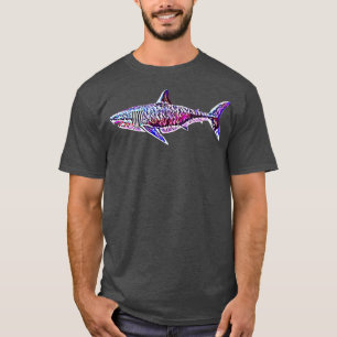 Camiseta Great White Shark Motif Sharks 292 