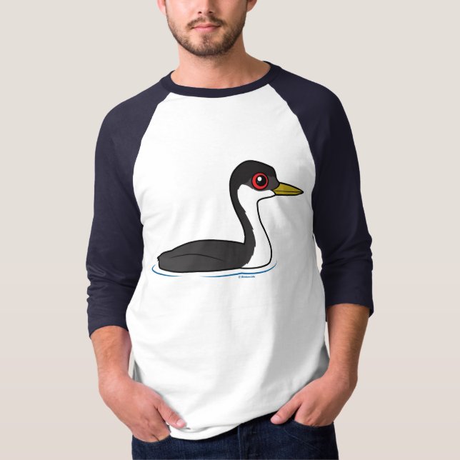 Camiseta Grebe ocidental de Birdorable (Frente)