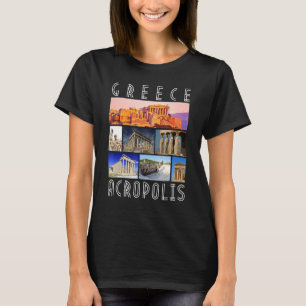 Camiseta Grécia Acrópole Famílias Sights Athens Souvenir