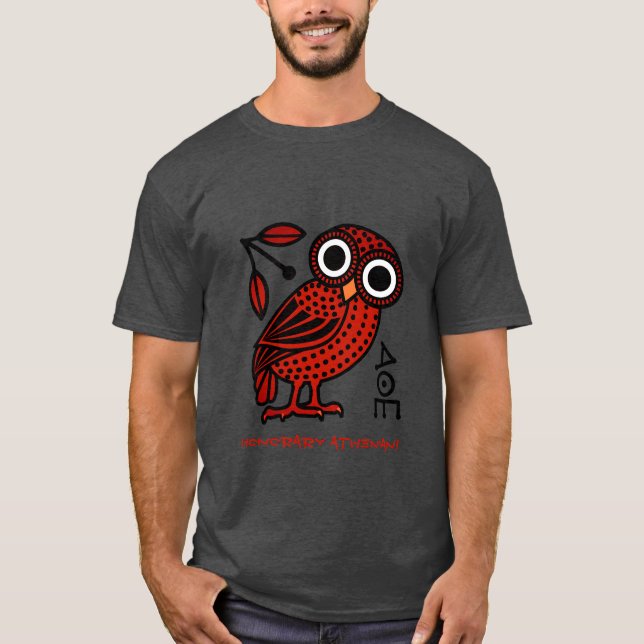 Camiseta Grécia Antiga Coruja Ateniense Cuta (Frente)