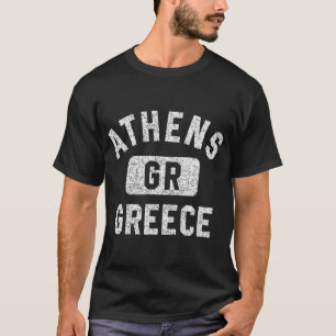 Camiseta Grécia Atenas Gr Estilo Gym Afastado Impressão Bra