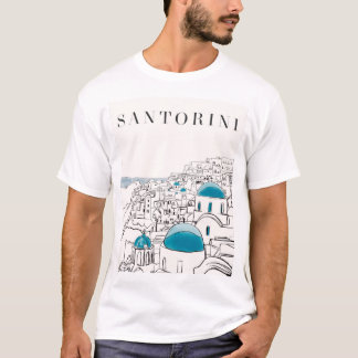 Camiseta Grécia Blue Santorini