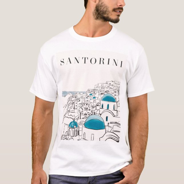 Camiseta Grécia Blue Santorini (Frente)
