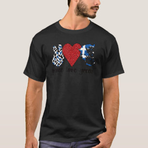 Camiseta Grécia de amor orgulhosa Bandeira grega raízes gre