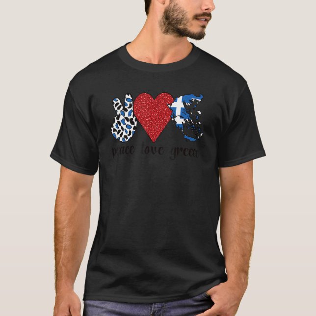 Camiseta Grécia de amor orgulhosa Bandeira grega raízes gre (Frente)