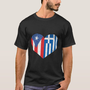 Camiseta Grécia de amor porto-riquenho grego Porto Rico