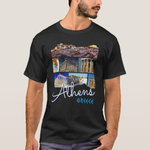 Camiseta Grécia de Atenas Acrópole Vislumbram Luzes Famosas