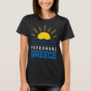 Camiseta Grécia de Pefkohori Sala de Sol e Ondas Marítimas