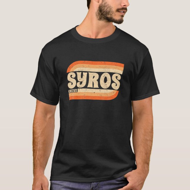 Camiseta Grécia de Syros Retro (Frente)