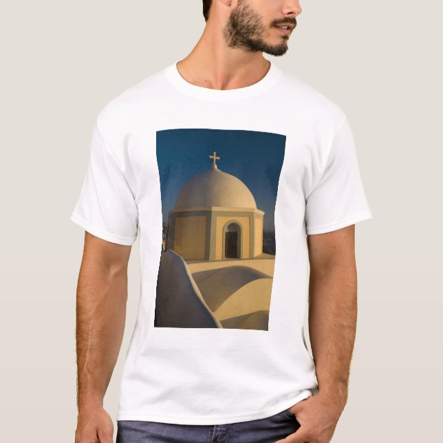 Camiseta Grécia e Ilha Grega de Santorini cidade de 2 (Frente)