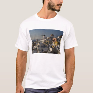 Camiseta Grécia e Ilha Grega de Santorini cidade de Oia