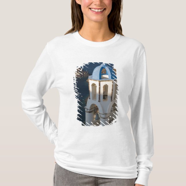 Camiseta Grécia e ilha grega de Santorini, cidade de Oia 2 (Frente)
