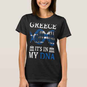 Camiseta Grécia Está No Meu DNA, Orgulhosa Elada Grega