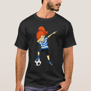 Camiseta Grécia Grega de Menina de Futebol