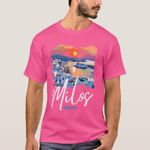 Camiseta Grécia Milos pintando Grécia Souvenir Milos