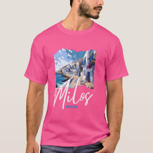 Camiseta Grécia Milos pintando Grécia Souvenir Milos