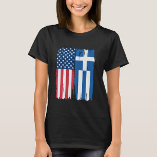 Camiseta GRÉCIA norte-americana Half Flag Roots