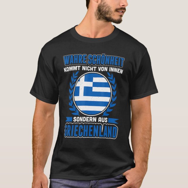 Camiseta Grécia Para Raízes Gregas Orgulhosas (Frente)