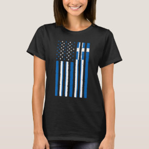 Camiseta Grécia Raiz Usa Bandeira Herança Metade Grega Amer
