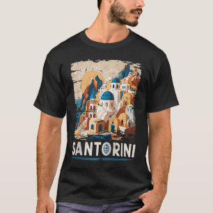 Camiseta Grécia Santorini Bandeira Grécia Vacinação Souveni