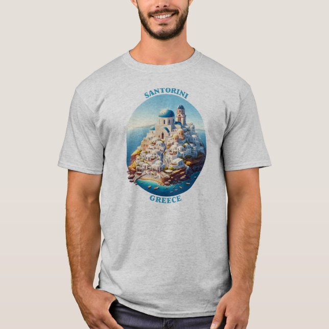 Camiseta Grécia Santorini Europa (Frente)