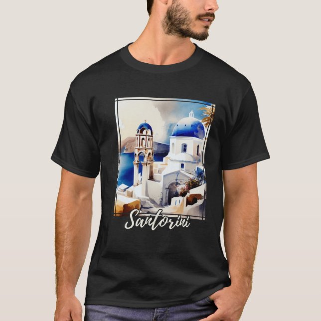 Camiseta Grécia Santorini - Férias da Ilha Grega 1 (Frente)