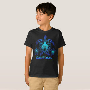 Camiseta Grécia Santorini FL Ocean Blue Sea Turtle Souvenir