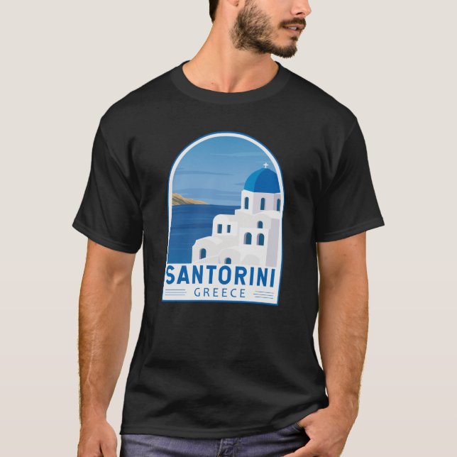 Camiseta Grécia Santorini - Vintage (Frente)