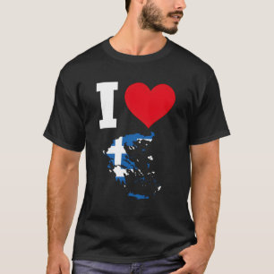 Camiseta Grécia Sinalizadores Grécia I Love Grécia