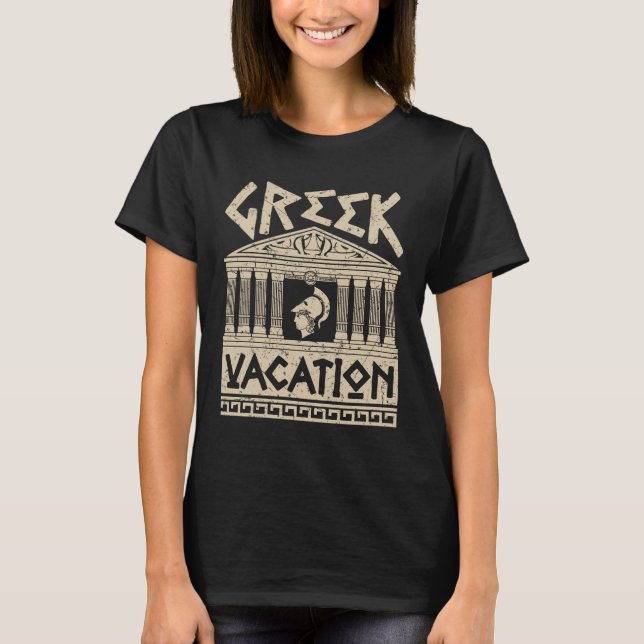 Camiseta Grécia Turística de Viagem de Férias Gregas (Frente)