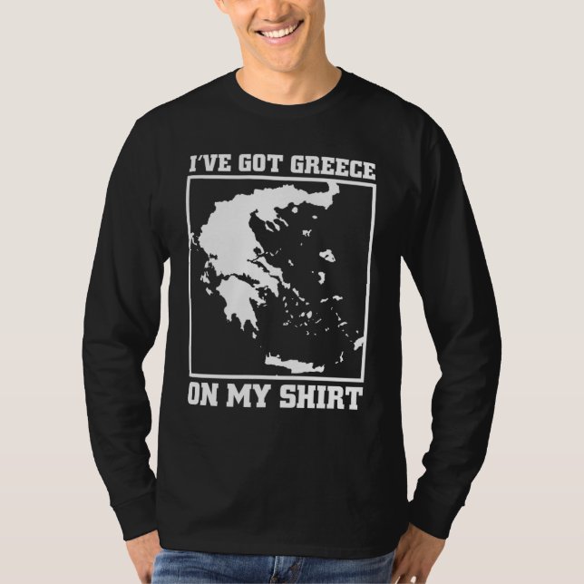 Camiseta Greece Map  For Europe Greek Pun  Men Women (Frente)