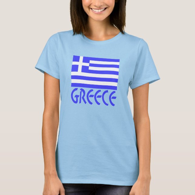 Camiseta Greek Flag and Greece Women's  (Frente)