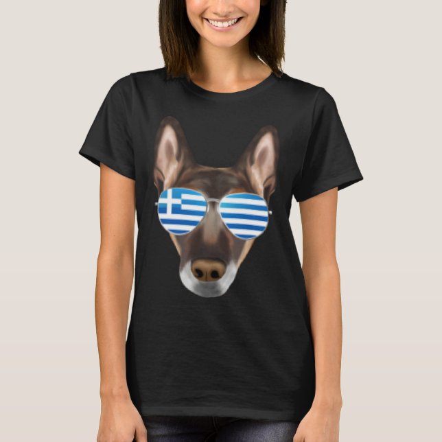 Camiseta Greek Flag Belgian Malinoi Dog Greece Pocket (Frente)