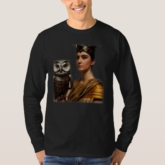 Camiseta Greek Goddess Athena In Intricate Armorplate No He (Frente)