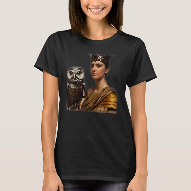 Camiseta Greek Goddess Athena In Intricate Armorplate No He (Frente)