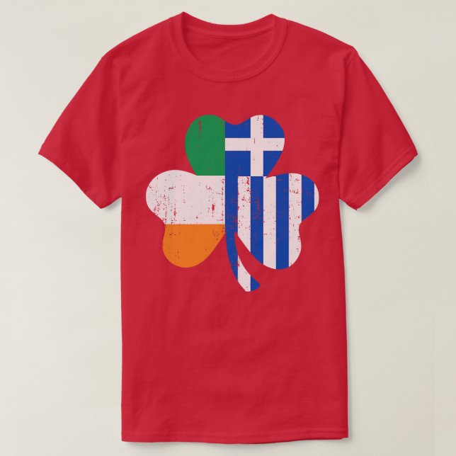 Camiseta Greek irlandês de folha de molho para Dia de São P (Frente do Design)