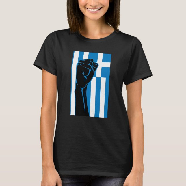 Camiseta Greek Key Greek Pride OPA Hellas Greece Greek Flag (Frente)