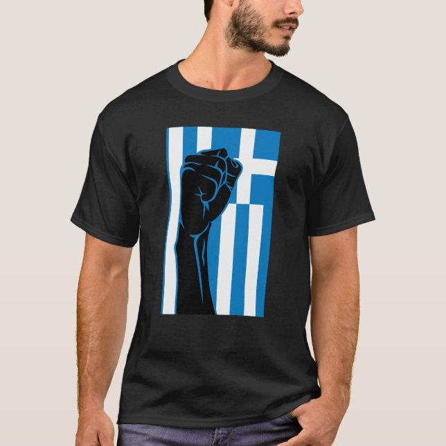 Camiseta Greek Key Greek Pride OPA Hellas Greece Greek Flag (Frente)