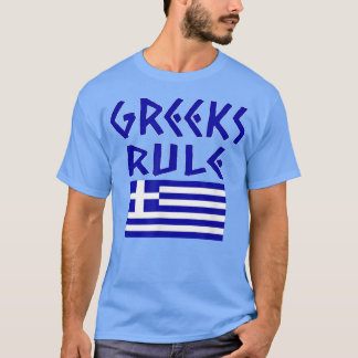 CAMISETA GREEKS RULE HELLAS NATIONAL FLAG PRIDE HELLENIKA
