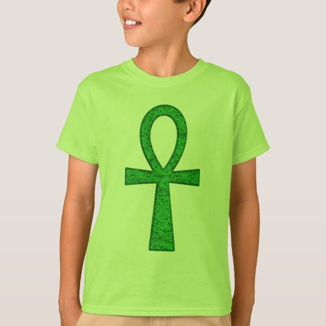 Camiseta Green Ankh Kids' (Frente)