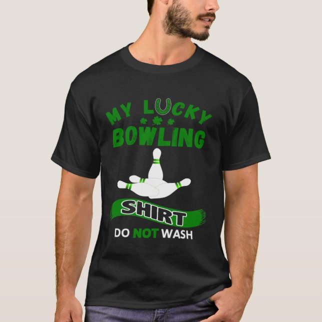 Camiseta Green Art Graphics My Lucky Bowlin St Patricks Day (Frente)