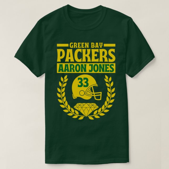 Camiseta Green Bay Packers Aaron Jones 33 americano (Frente do Design)