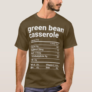 Camiseta Green Bean Casserole Nutrition Fata Graças