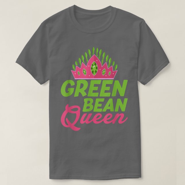 Camiseta Green Bean Queen Veggie Funny Veganism  (Frente do Design)